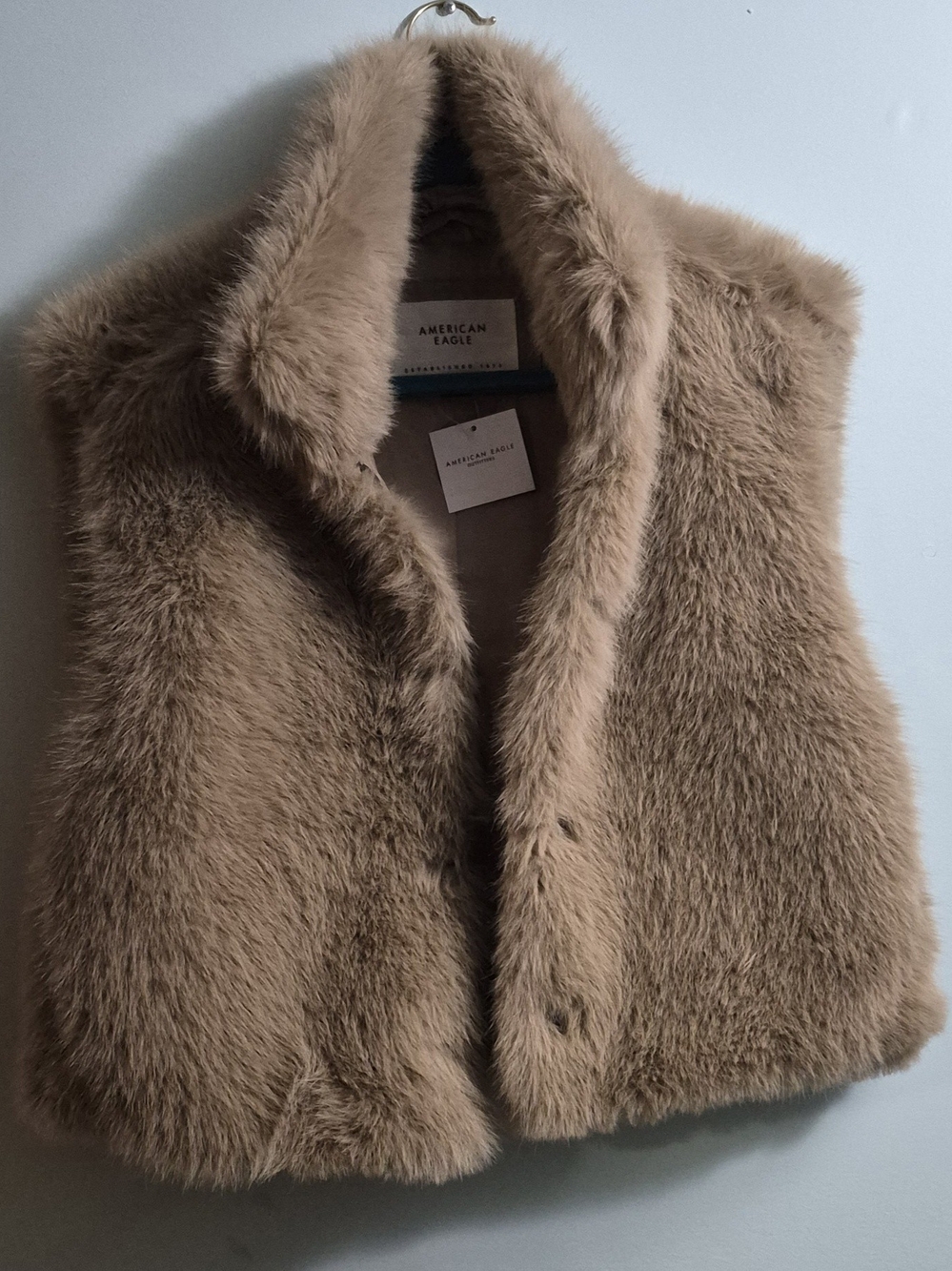 American Eagle Outfitters Faux Fur Vest - Dusty Rose